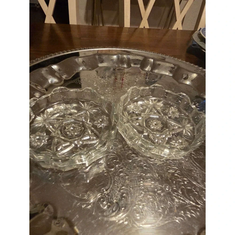 Anchor Hocking Early American Prescut (EAPC) glass star pattern ashtray or dish